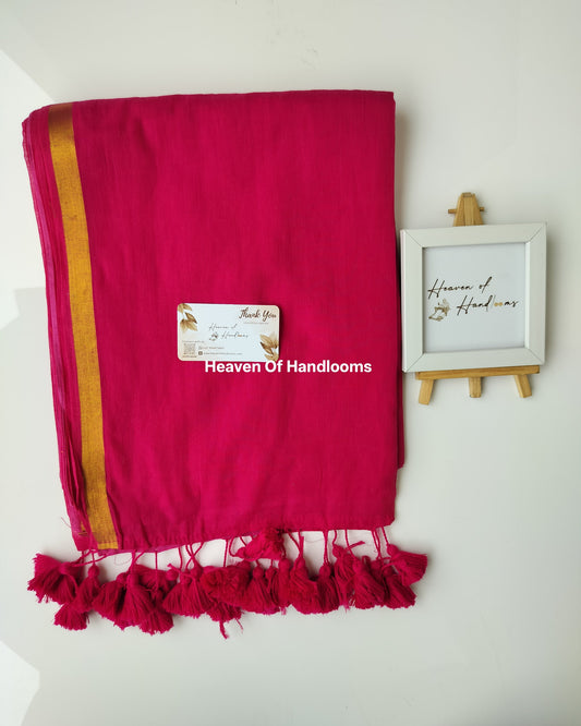 Festive Saree - Raspberry Half and Half