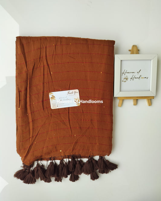 Contemporary Saree -  Brown Jonaki