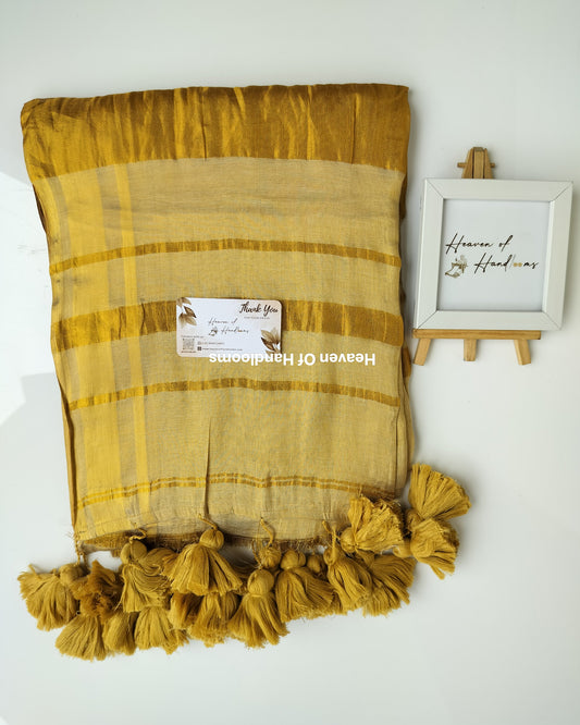 Onam-Vishu Saree - Golden Tissue Big