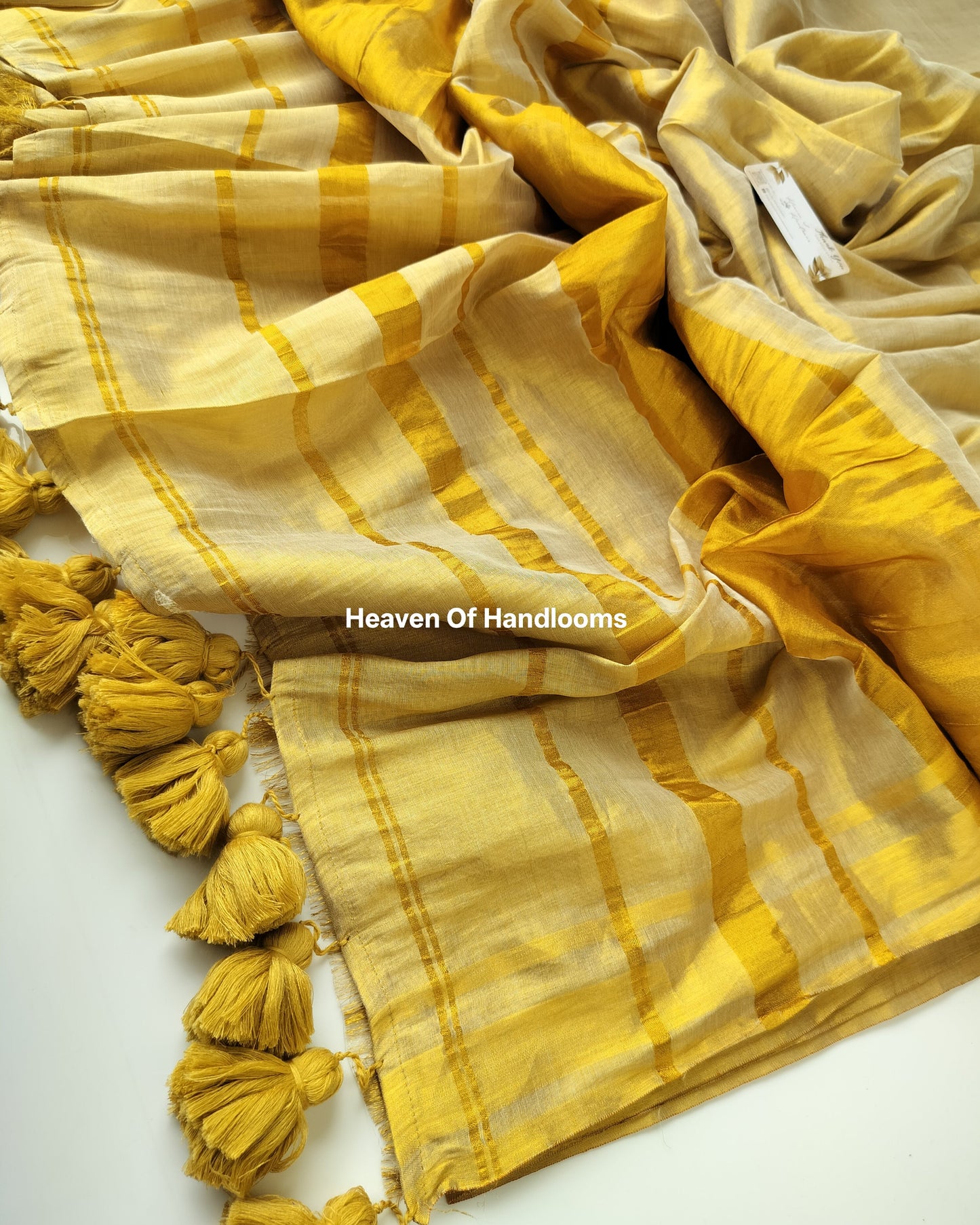 Onam-Vishu Saree - Golden Tissue Big
