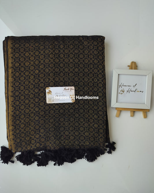 Festive Saree - Black Jacquard Zari