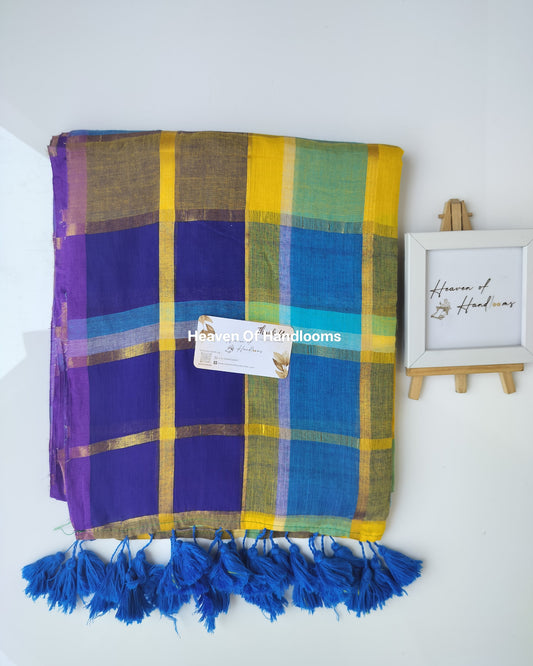 Festive Saree - Blue Kattam