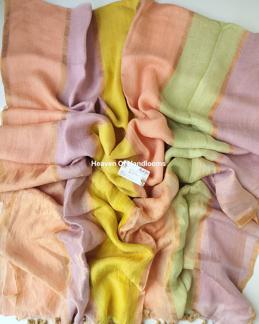 Linen by Linen - Yellow Gallinules with Cream Tassels