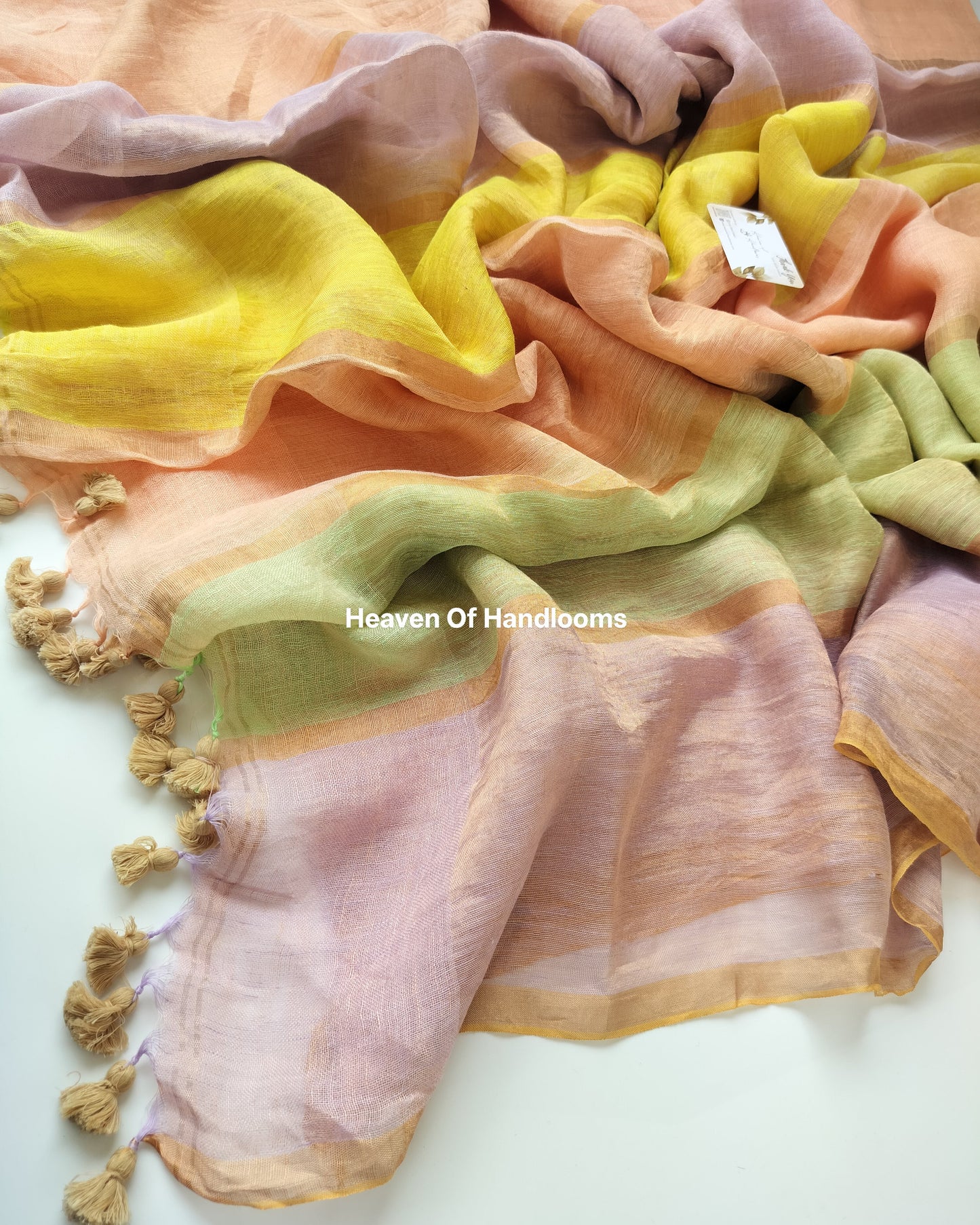 Linen by Linen - Yellow Gallinules with Cream Tassels