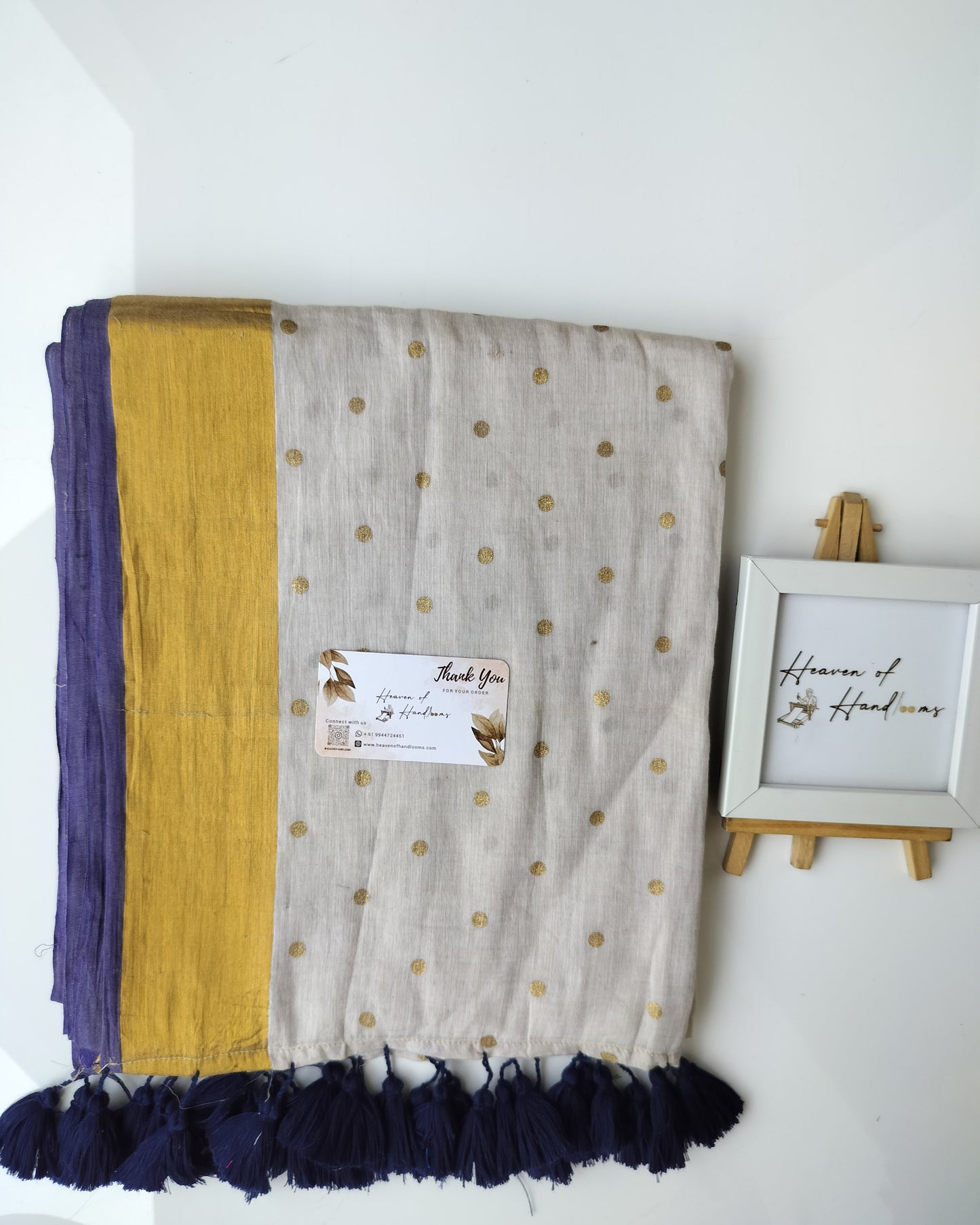 Onam-Vishu Saree - Polka Print