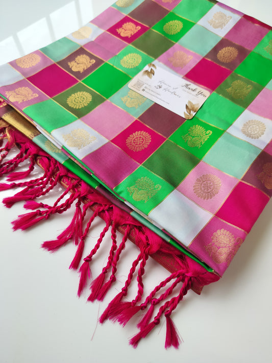 Vegan Silk Saree - Palumpalam Butta