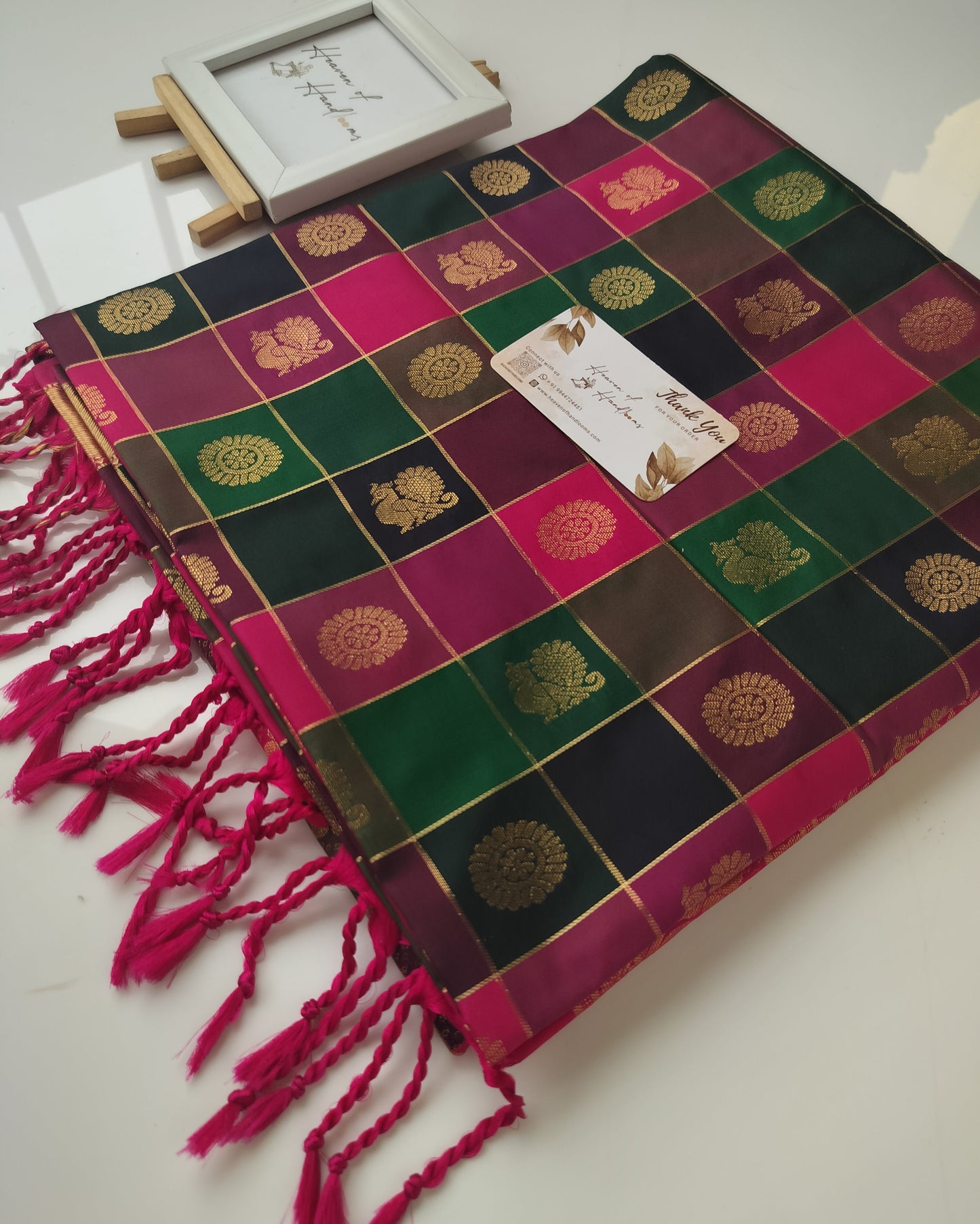 Vegan Silk Saree - Palumpalam Kanchi Kattam