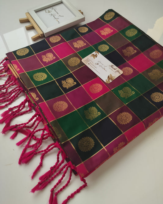Vegan Silk Saree - Palumpalam Kanchi Kattam