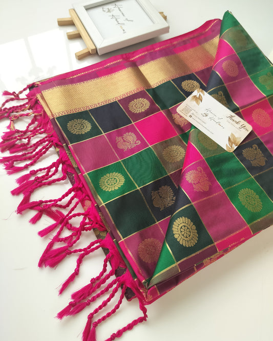 Vegan Silk Saree - Palumpalam Kanchi Kattam