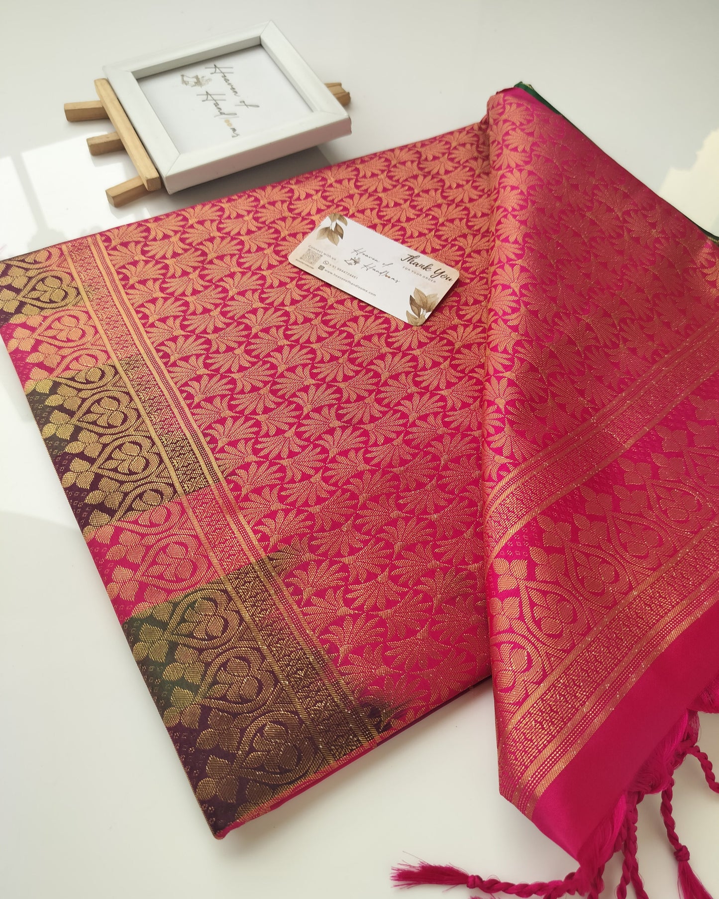 Vegan Silk Saree - Palumpalam Kanchi Kattam