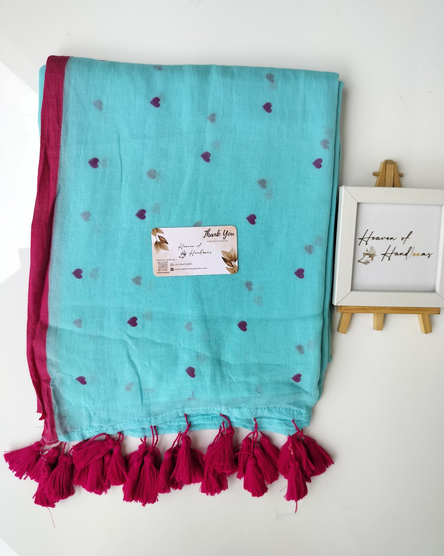 Printed Saree - Fury Sky Heart