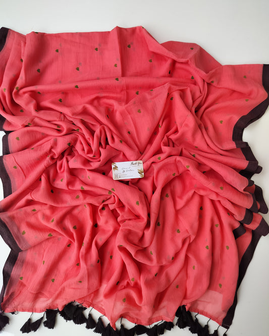 Printed Saree - Fury Rose Tiny Heart