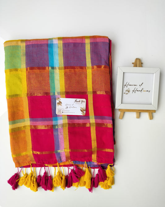 Festive Saree - Vibrant Tiles