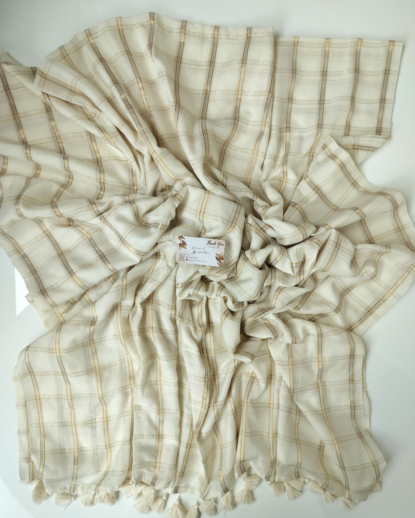 Onam-Vishu Saree - Off White Golden Kattam