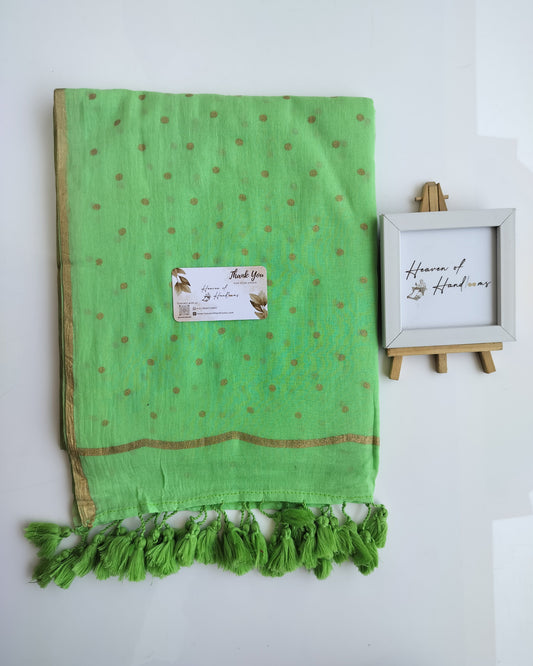 Printed Saree - Pistachio