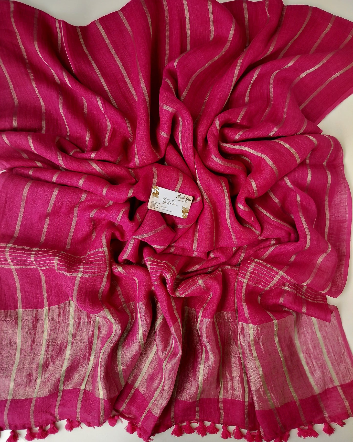 Linen by Linen - Ruby Silver Stripe