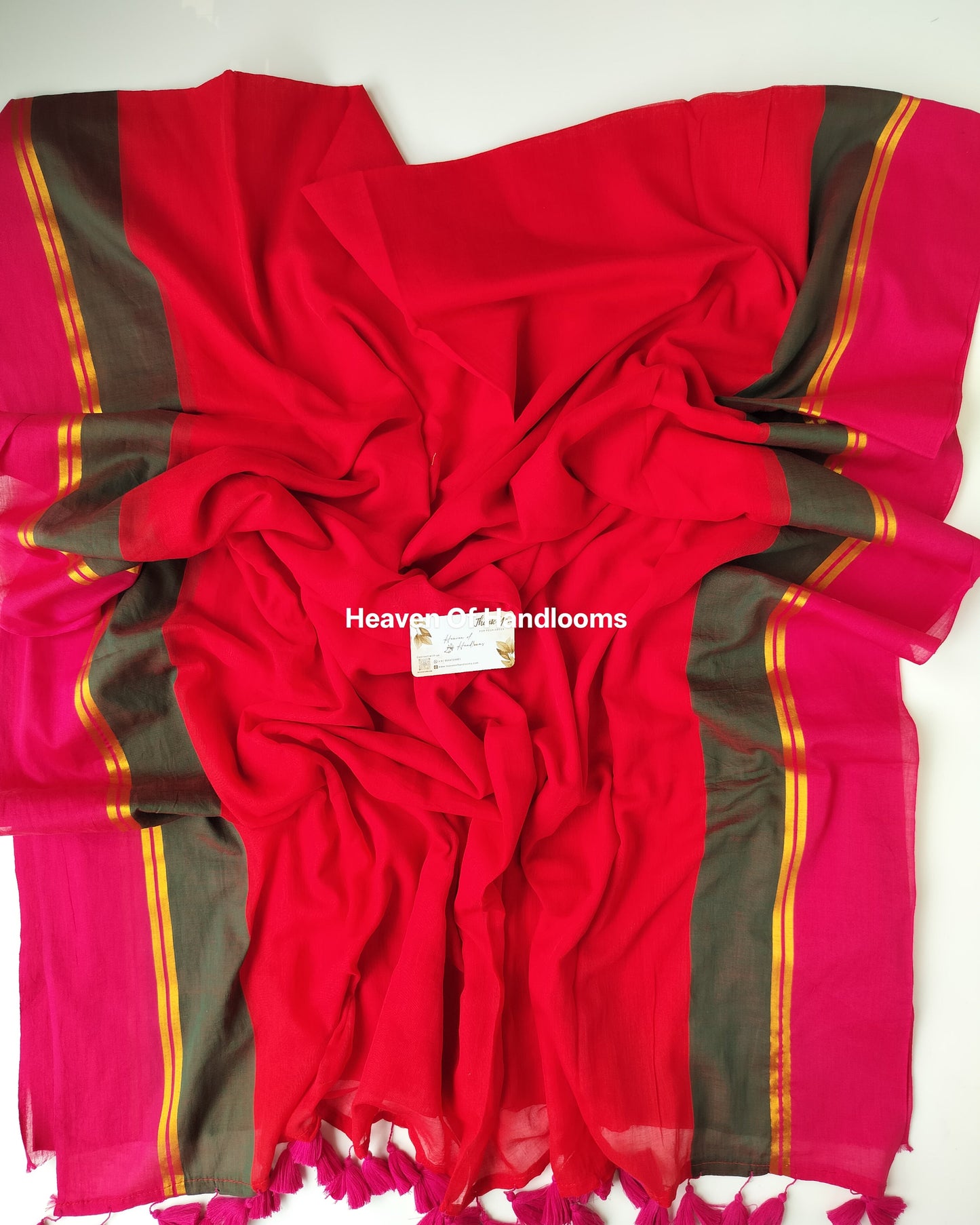 Festive Saree - Blood Red