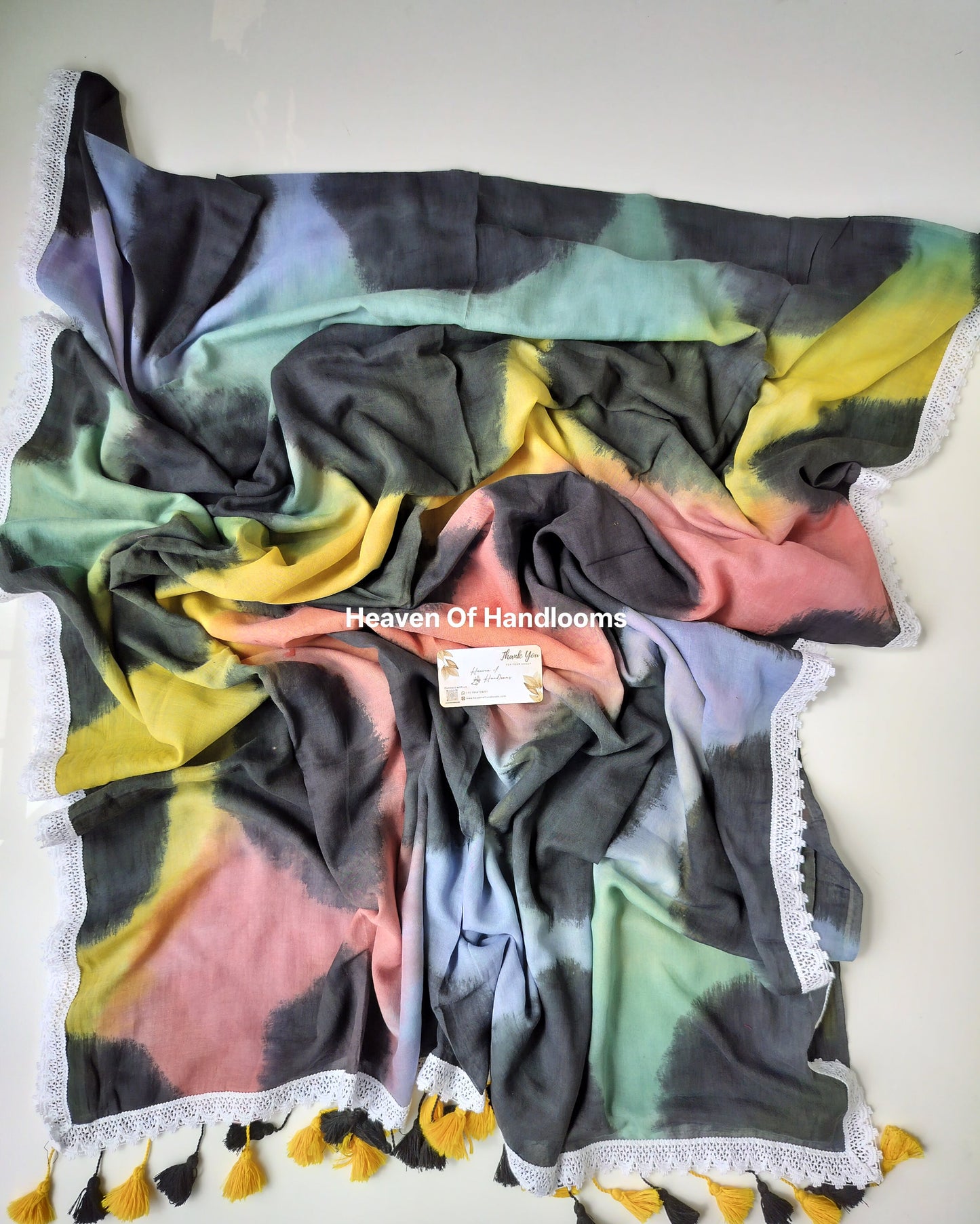 Festive Saree - Tie & Dye Lace