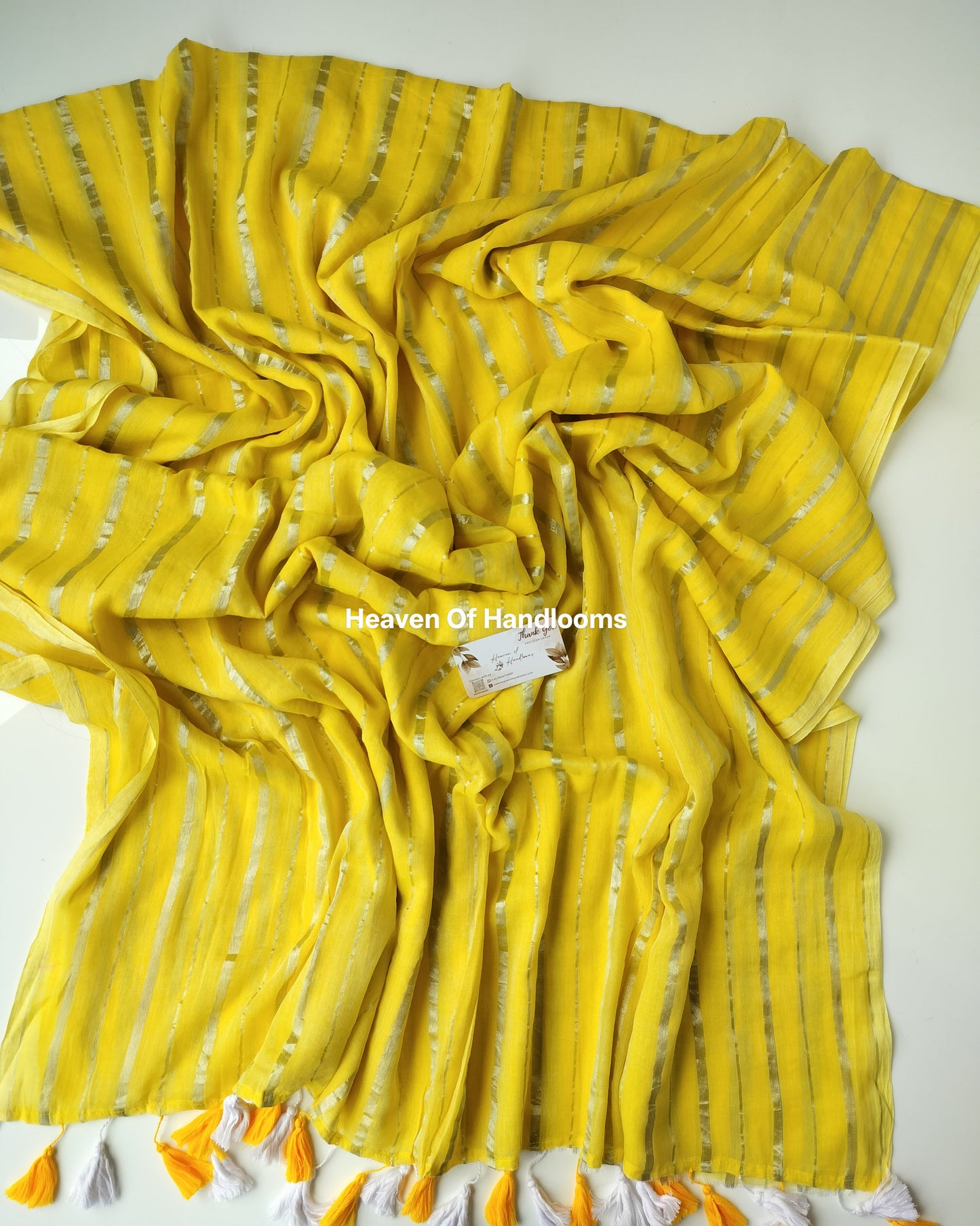 Festive Saree - Pastel Yellow Silver Zari
