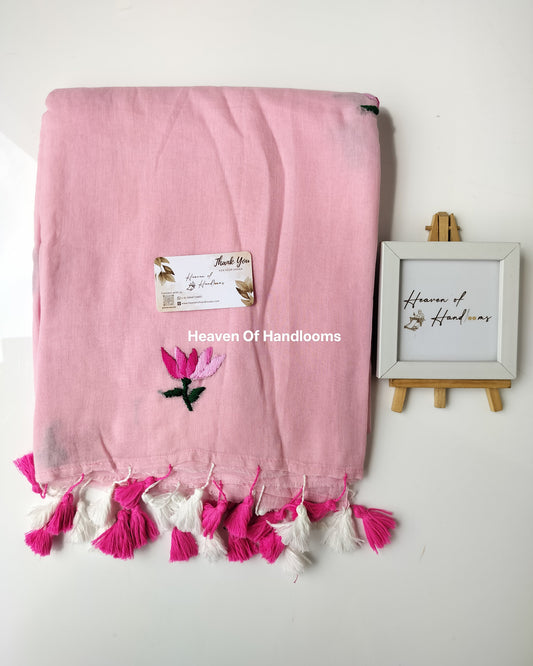 Premium Hand Stitch - Baby Pink Lotus