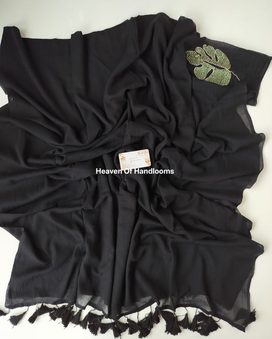 Premium Hand Stitch - Black Leaf Katdana