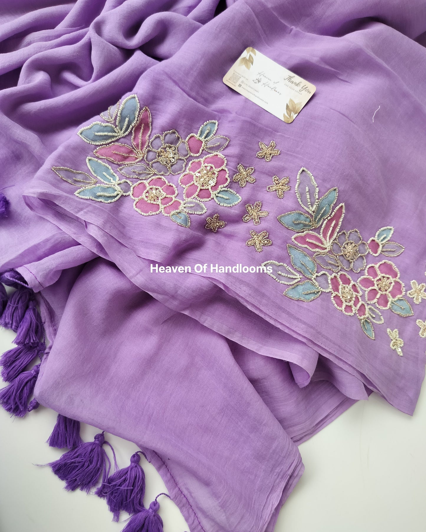 Premium Hand Stitch - Pastel Purple Katdana