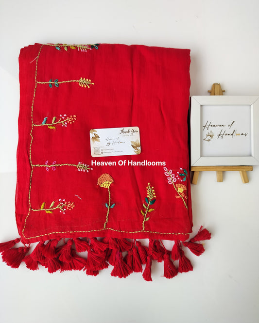 Premium Hand Stitch - Red All Embroidery