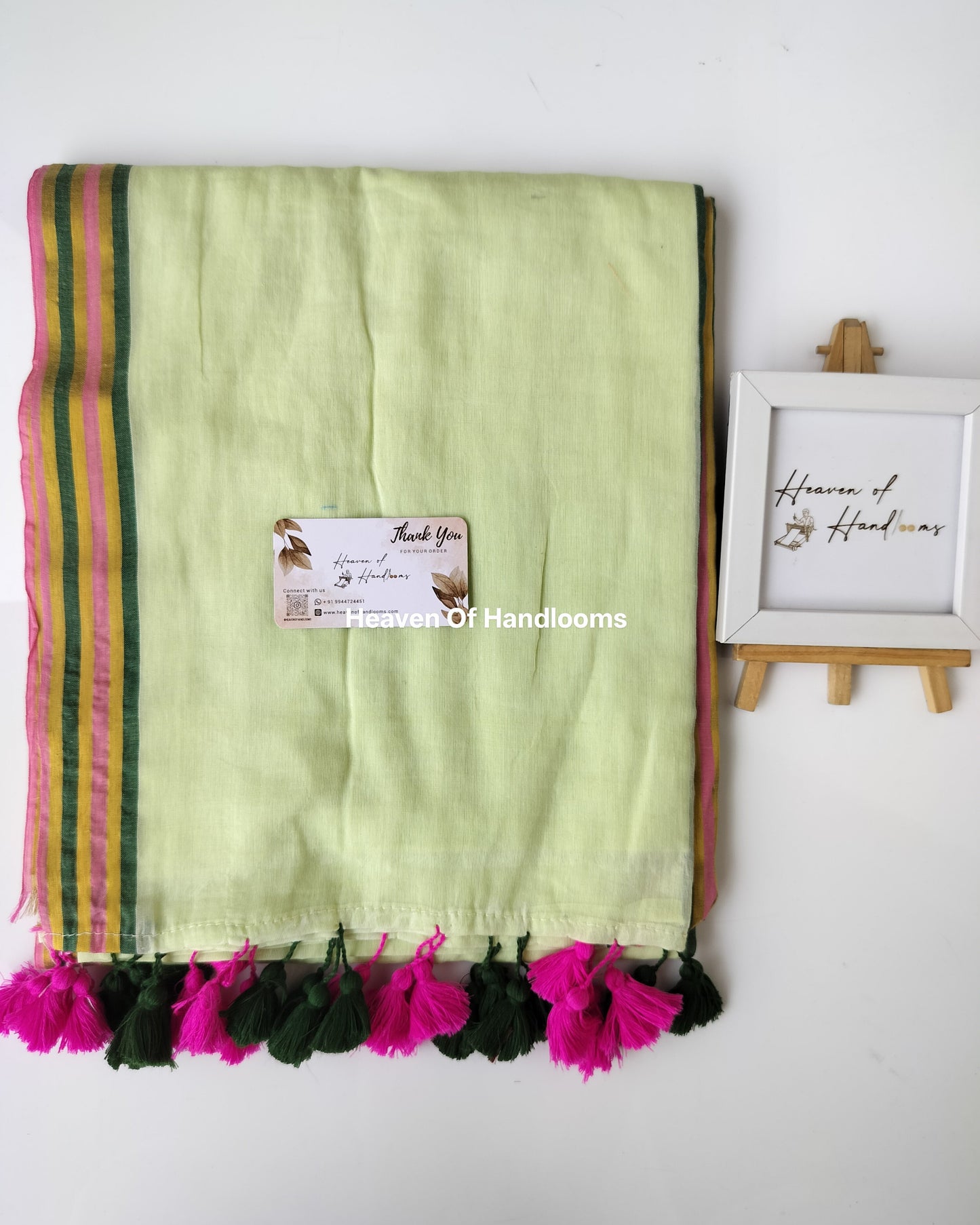 Festive Saree - Pastel Pista