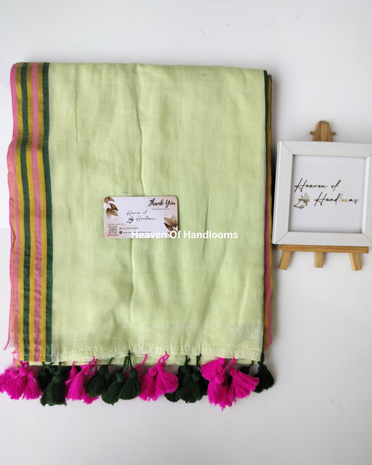 Festive Saree - Pastel Pista