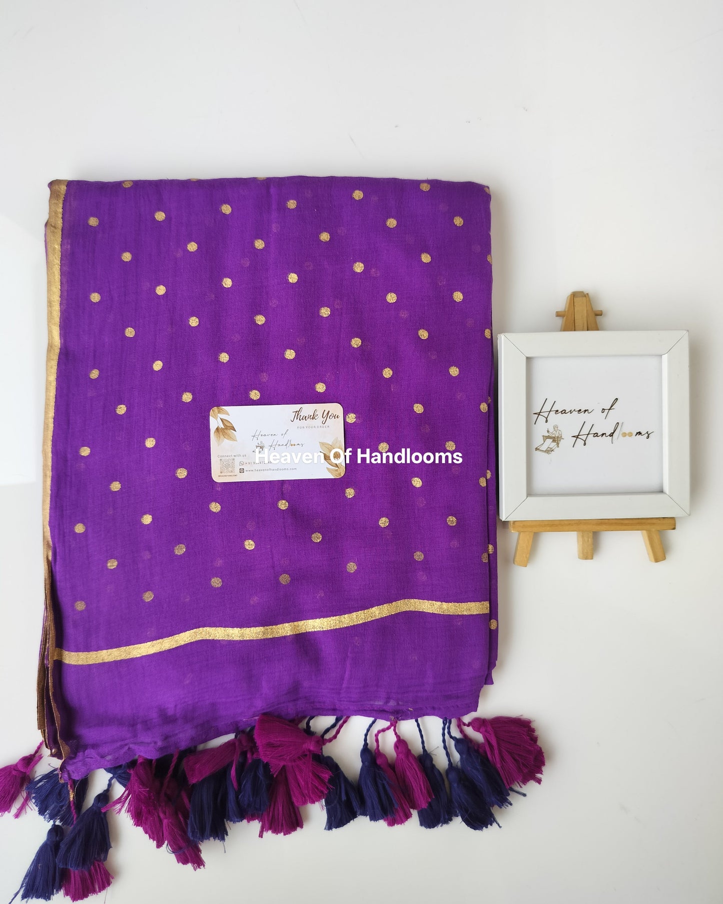 Printed Saree - Royal Purple