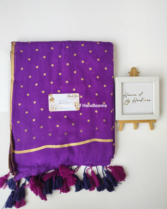 Printed Saree - Royal Purple