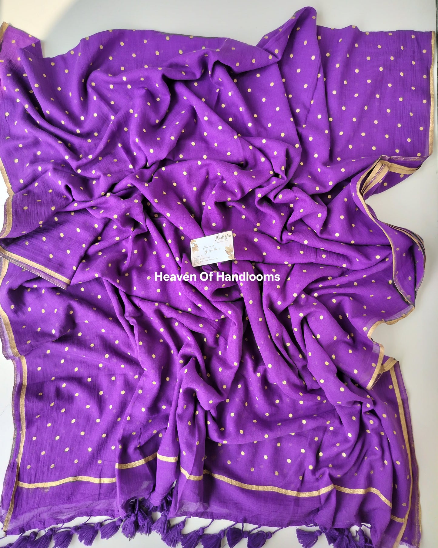 Printed Saree - Violet
