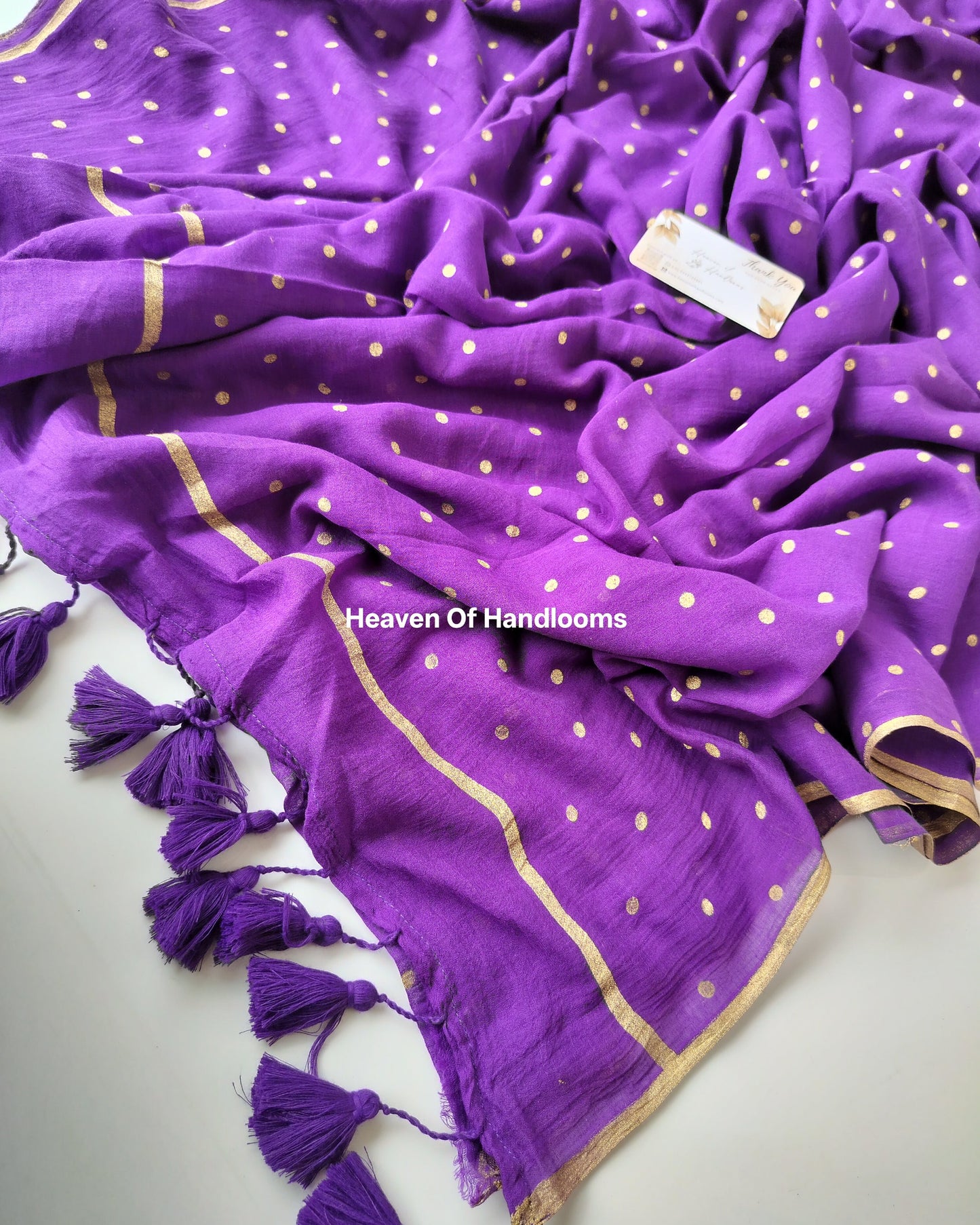 Printed Saree - Violet