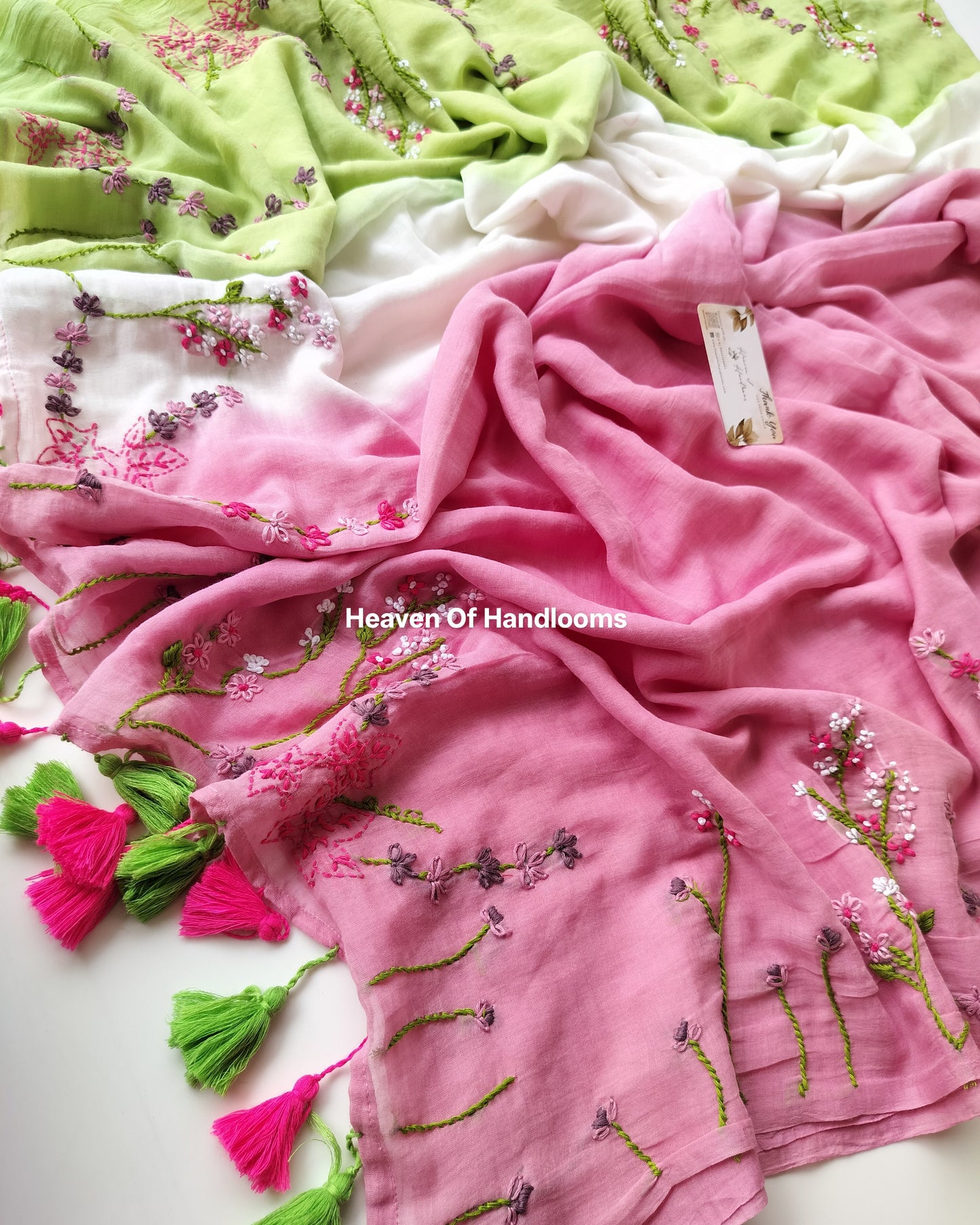 Premium Hand Stitch - Tie And Dye Garden