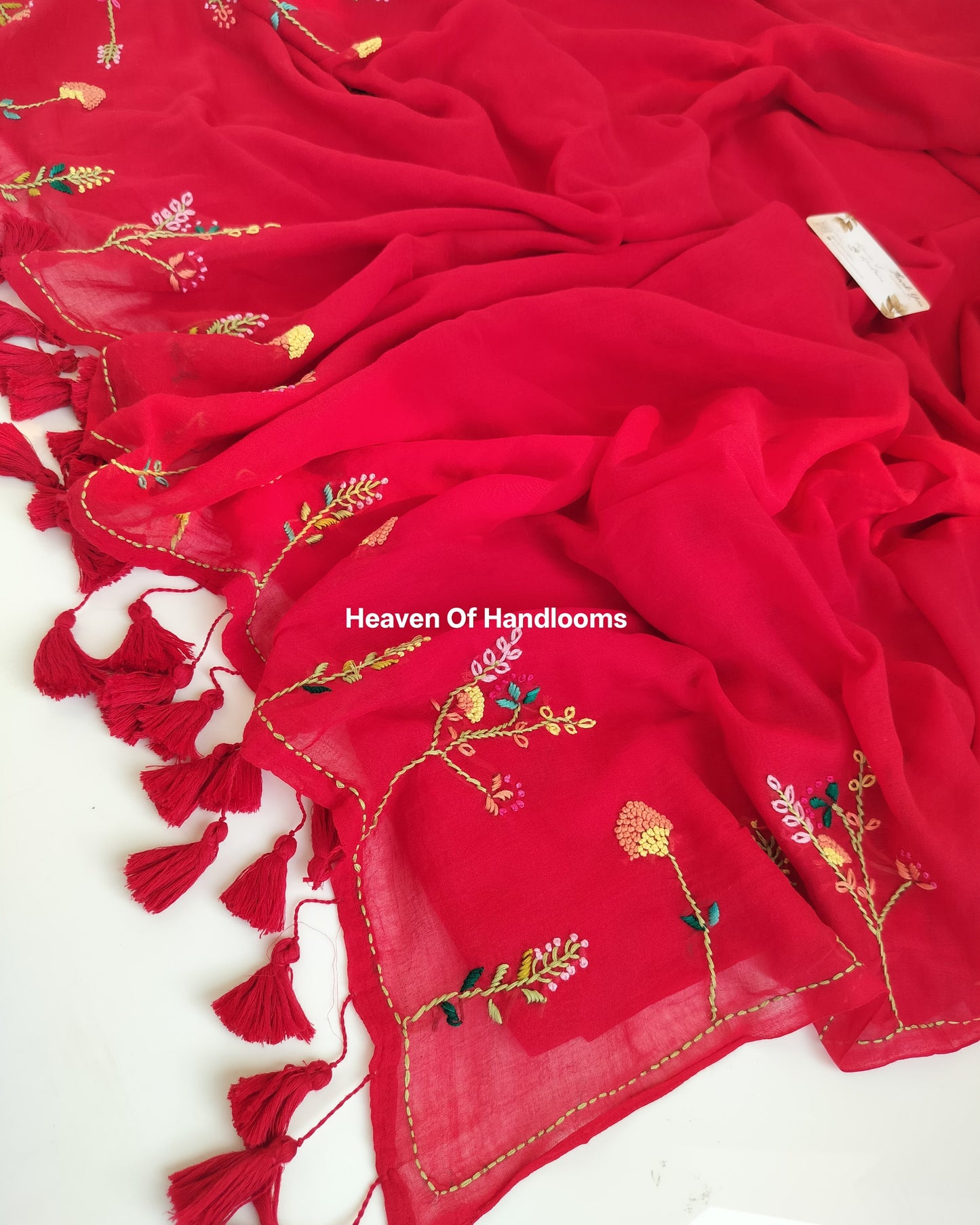 Premium Hand Stitch - Red All Embroidery