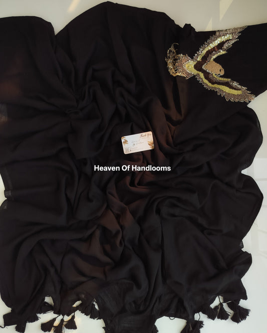Premium Hand Stitch - Black Eagle
