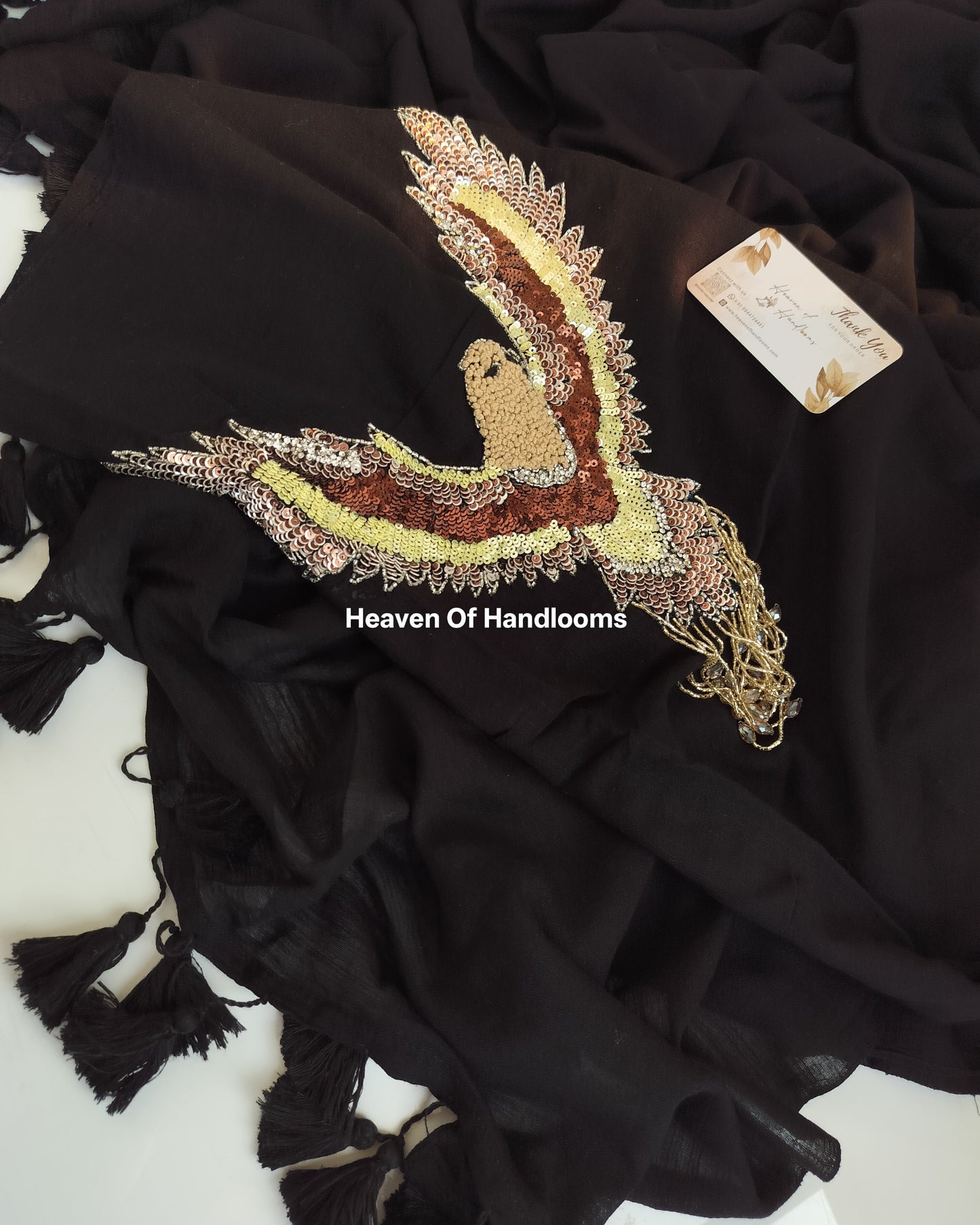 Premium Hand Stitch - Black Eagle