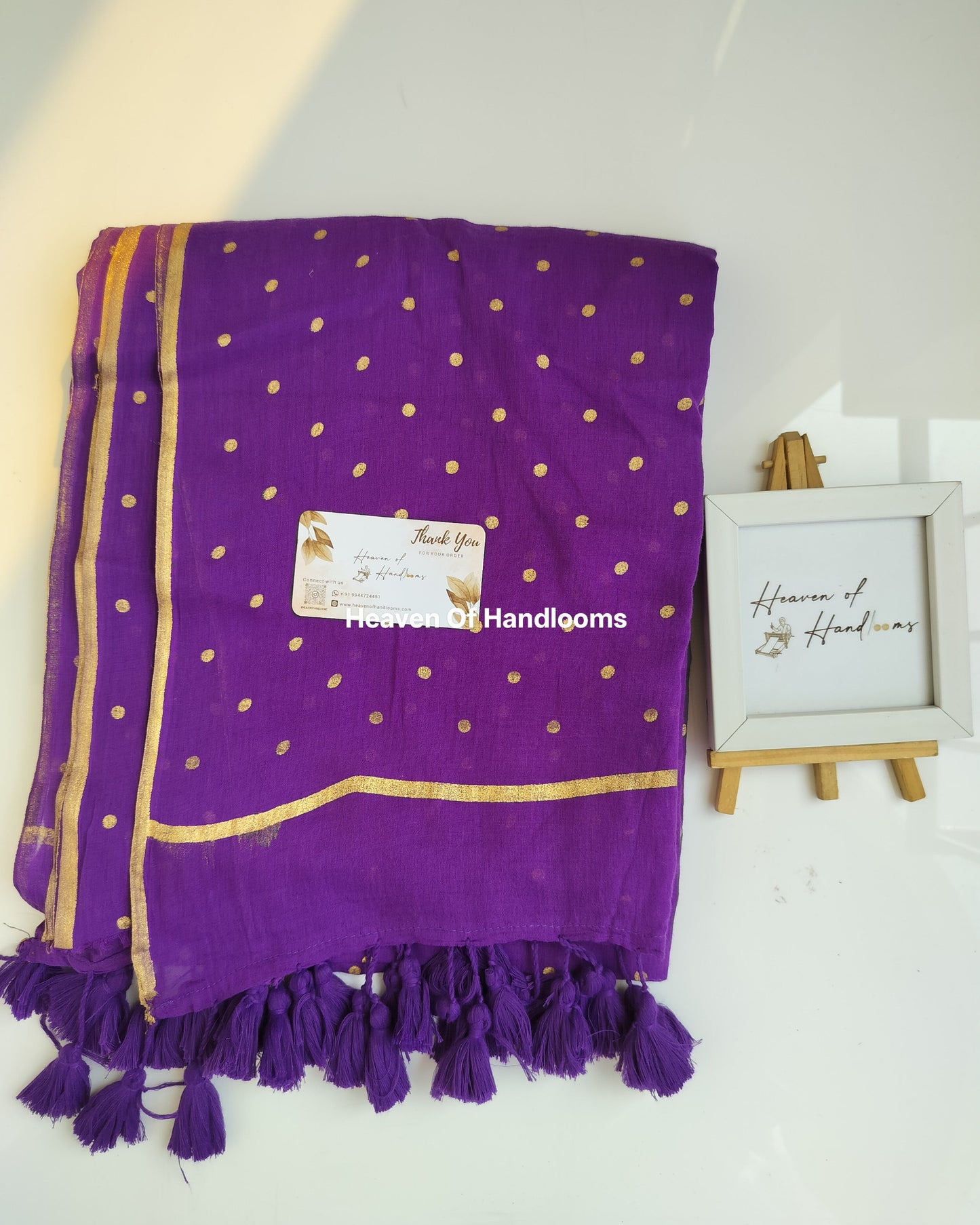 Printed Saree - Violet