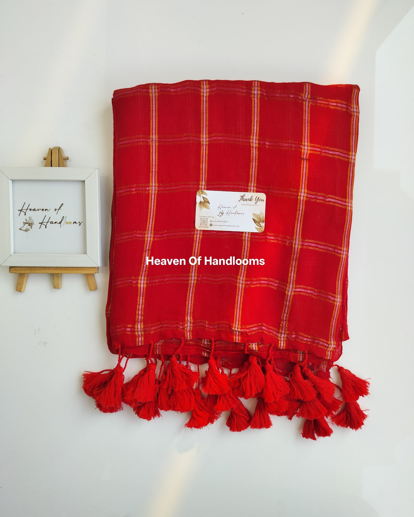 Festive Saree - Classic Red