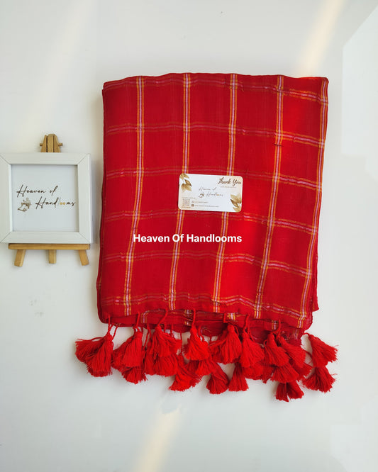 Festive Saree - Classic Red