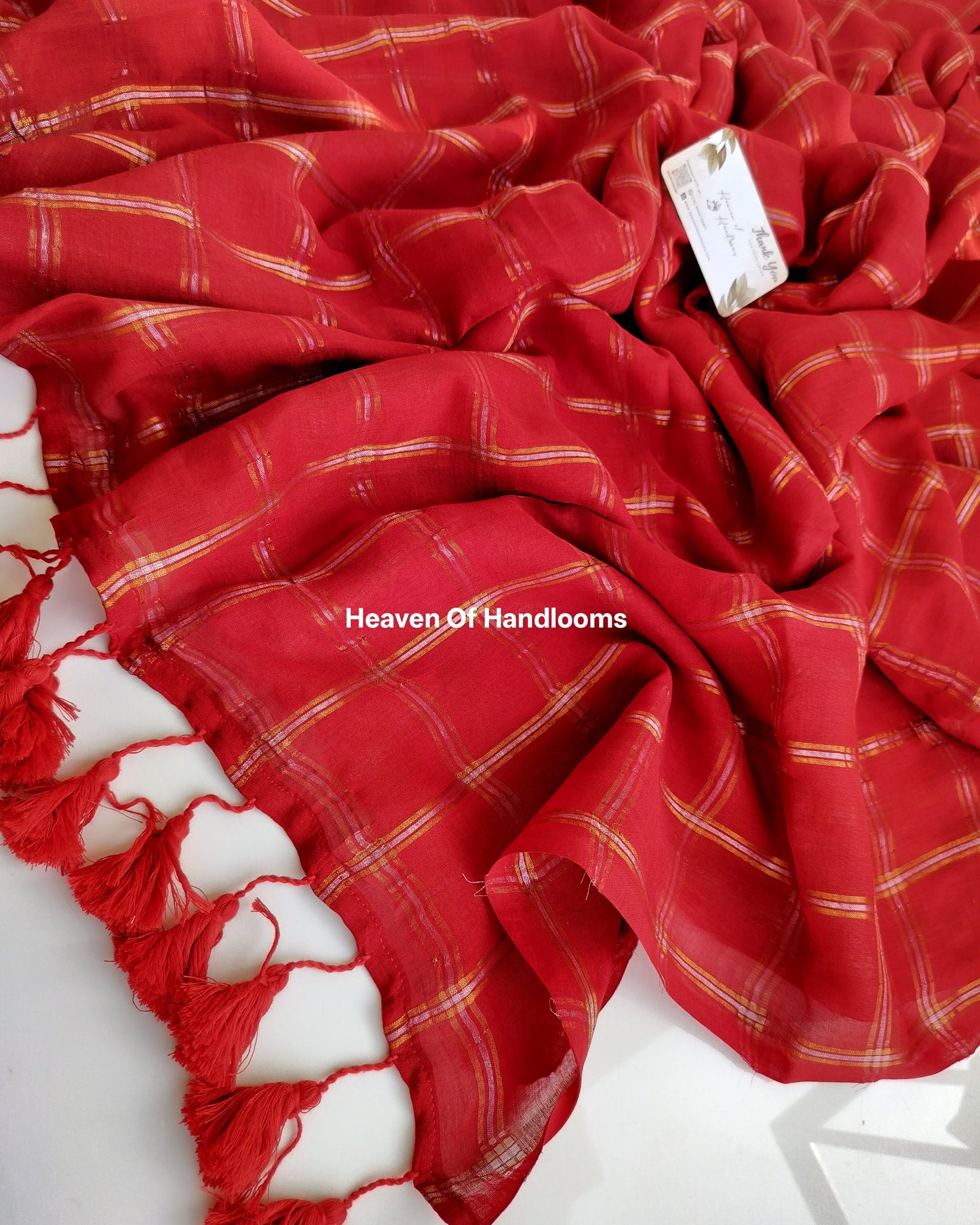 Festive Saree - Classic Red