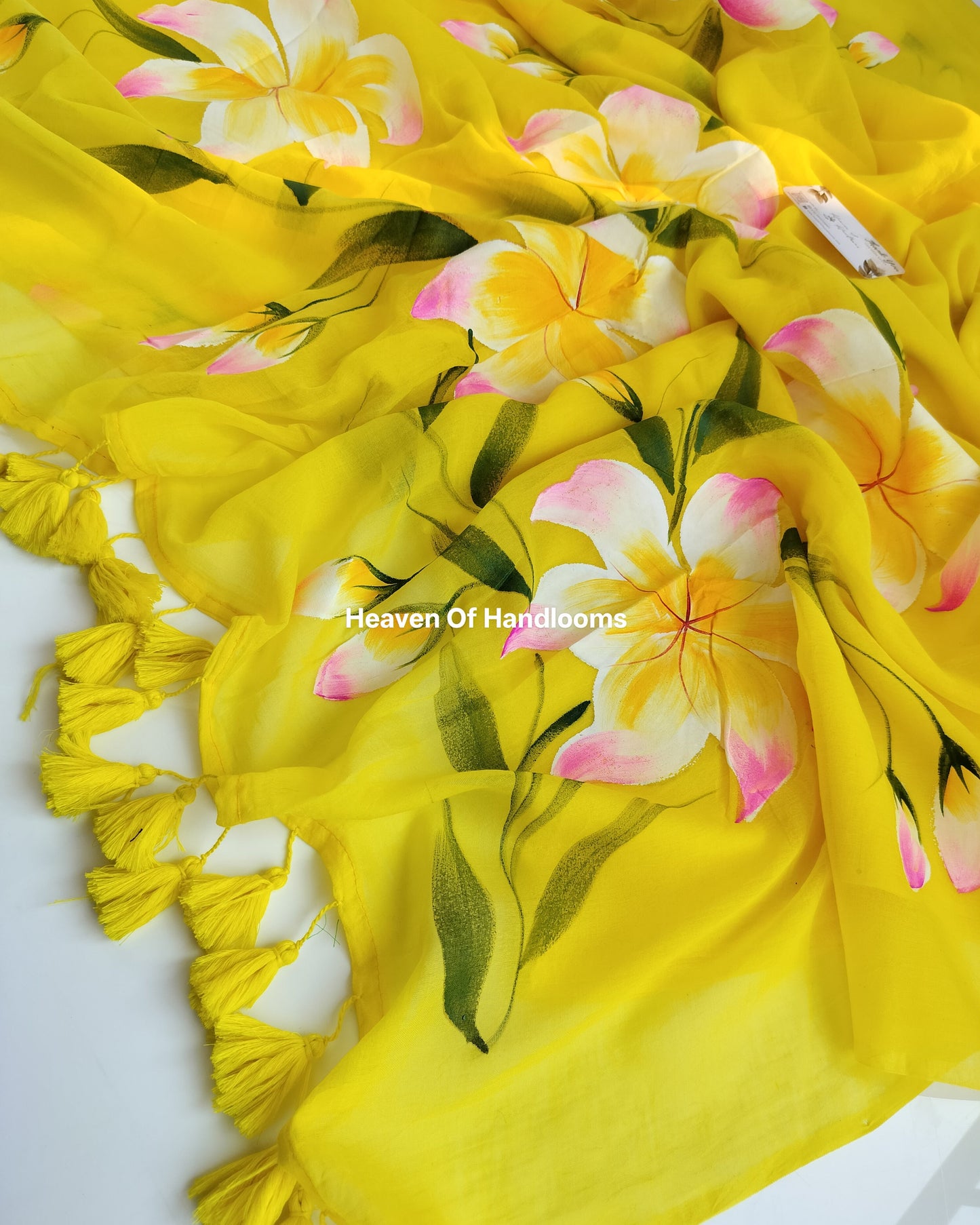 Hand Painted Saree -  Manjal