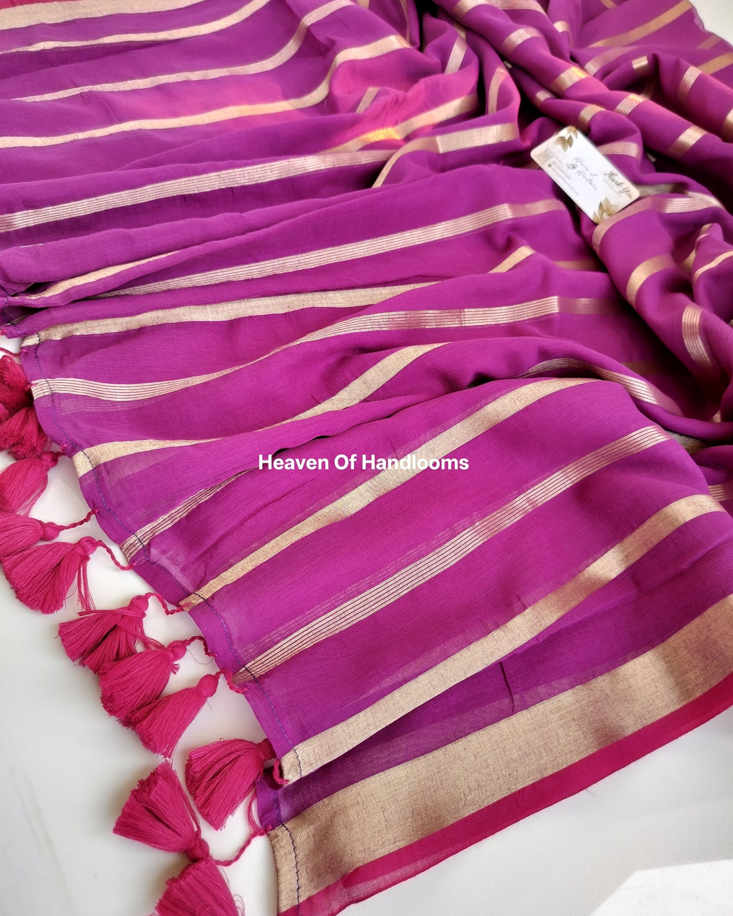 Festive Saree - Fuchsia