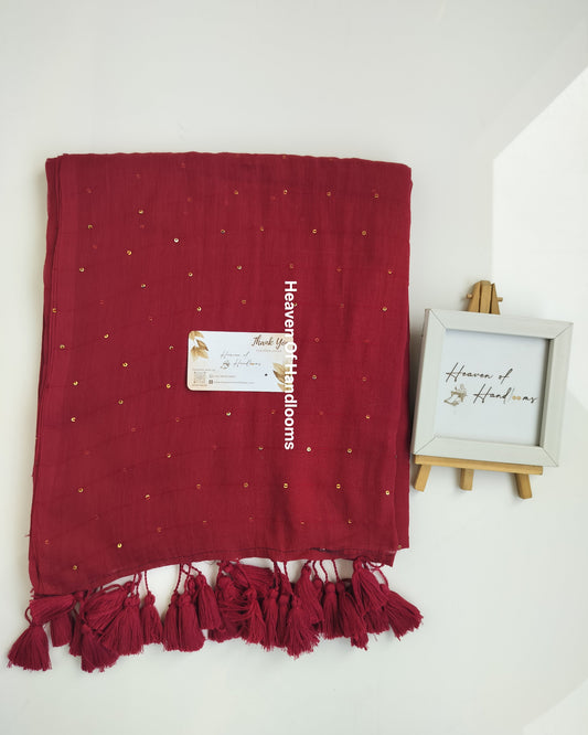 Contemporary Saree - Maroon Jonaki