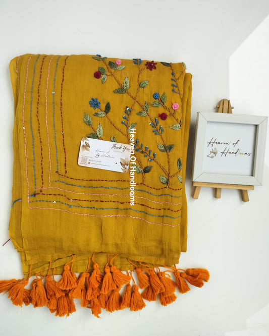 Premium Hand Stitch - Mustard Bullion