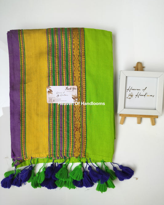 Festive Saree - Parrot Kanchi