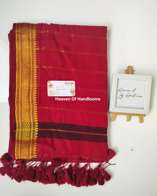 Festive Saree - Maroon Kanchi