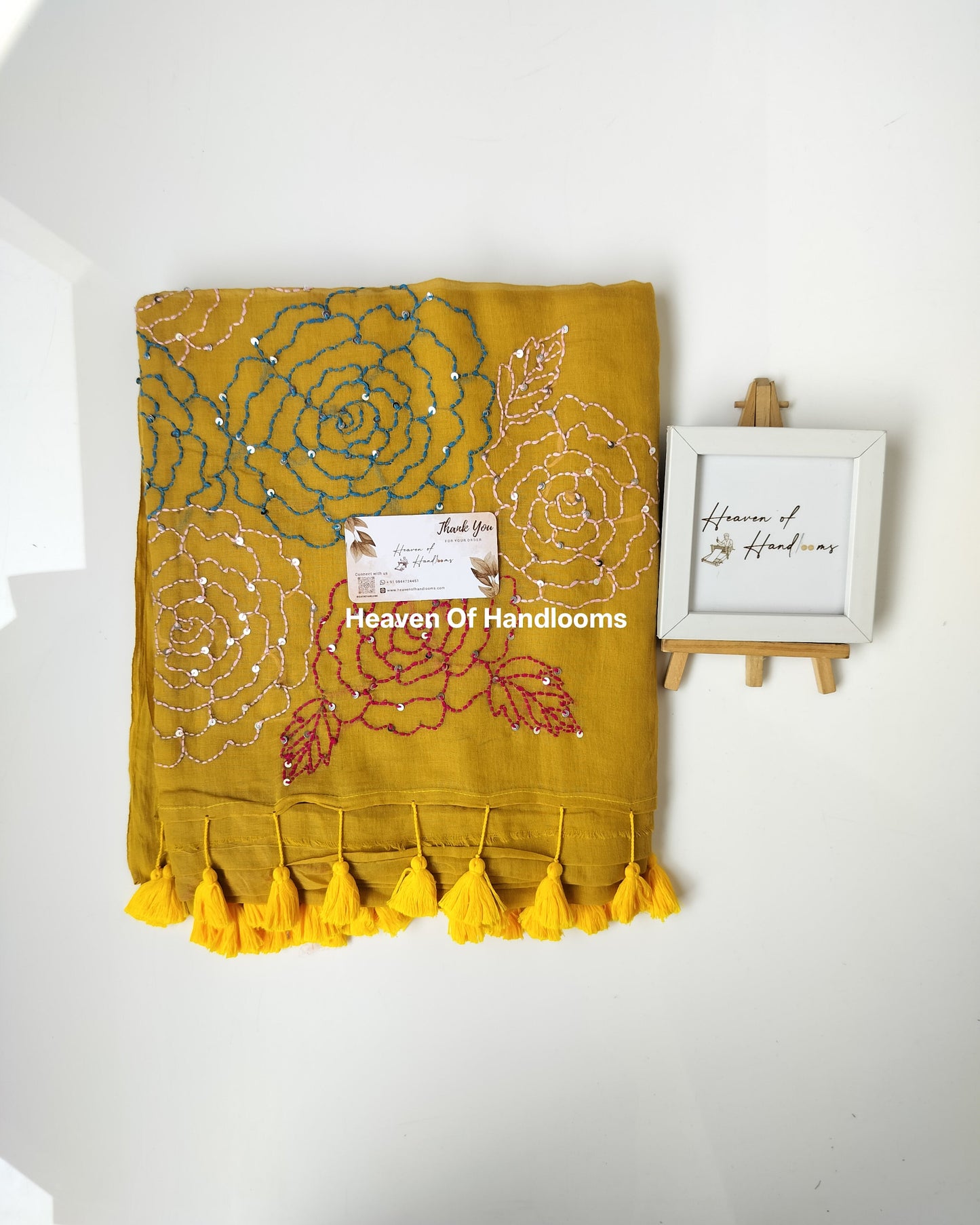 Premium Hand Stitch - Fenugreek Kantha