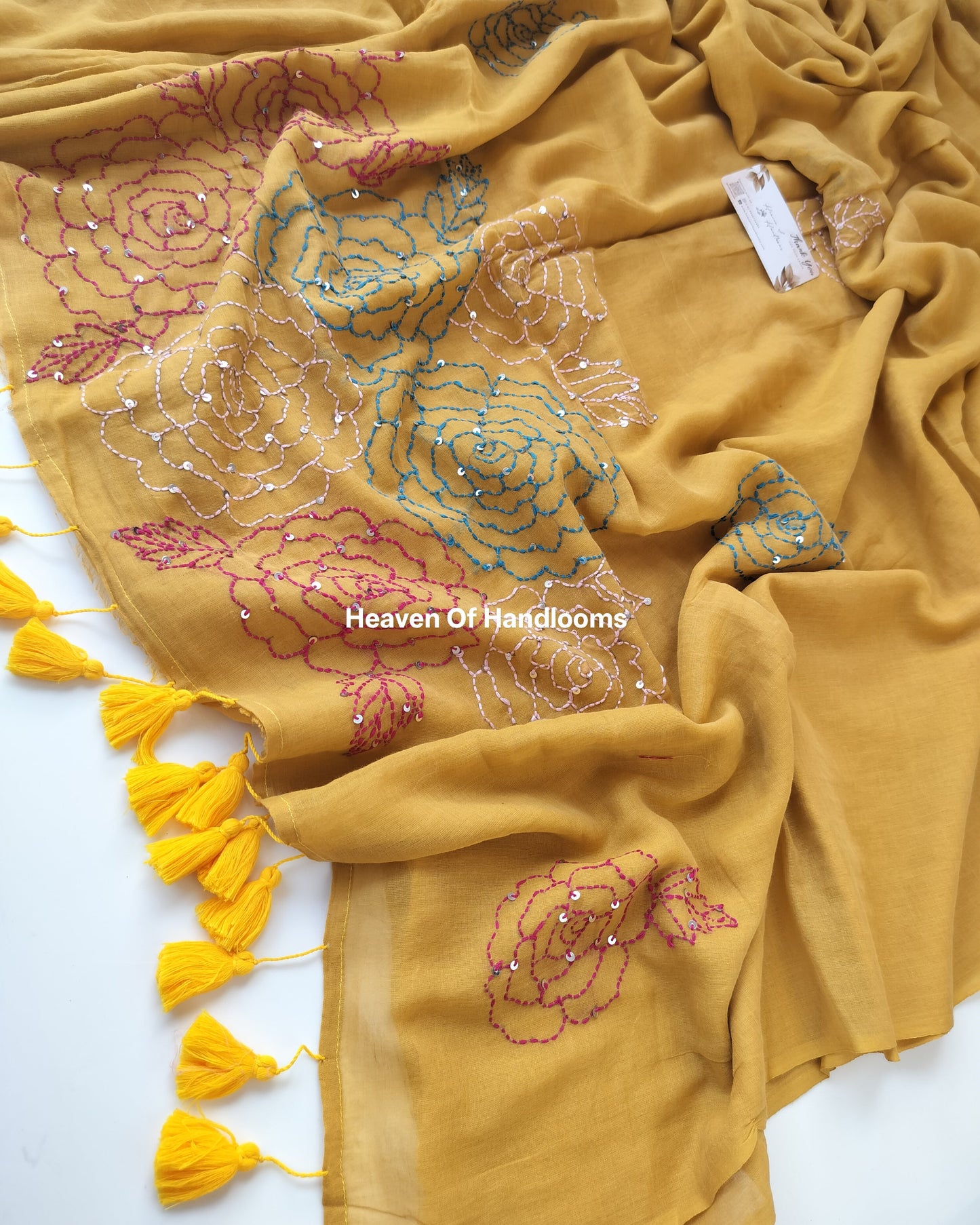 Premium Hand Stitch - Fenugreek Kantha