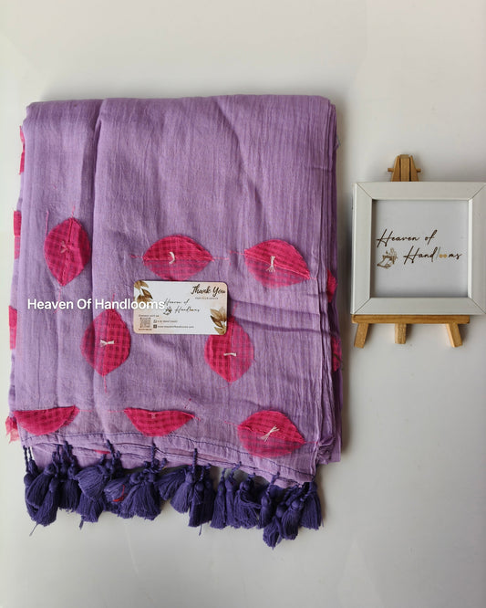 Premium Hand Stitch - Purple Leaf